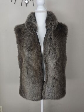 Bill Blass Blassport Vintage Women's Reversible Faux Fur Vest